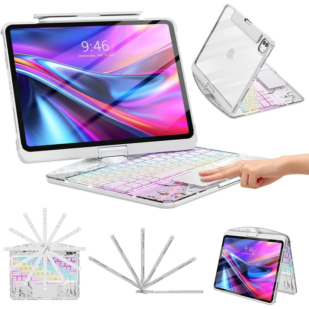 Wireless Keyboard Case iPad Pro 13 M5 M4 2025 2024 Trackpad + Backlit